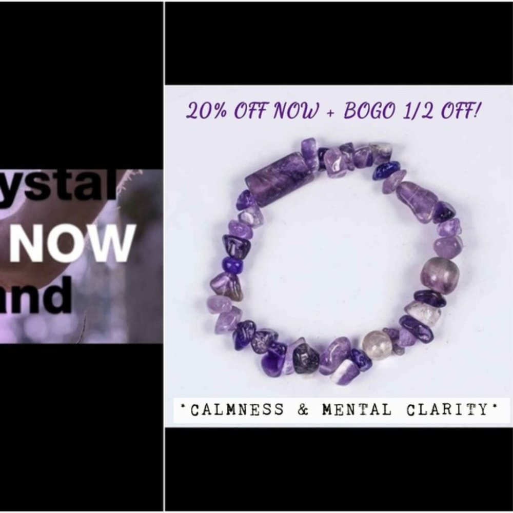 Genuine Amethyst Chip Bracelet Band ACCEPTING OFFERS!